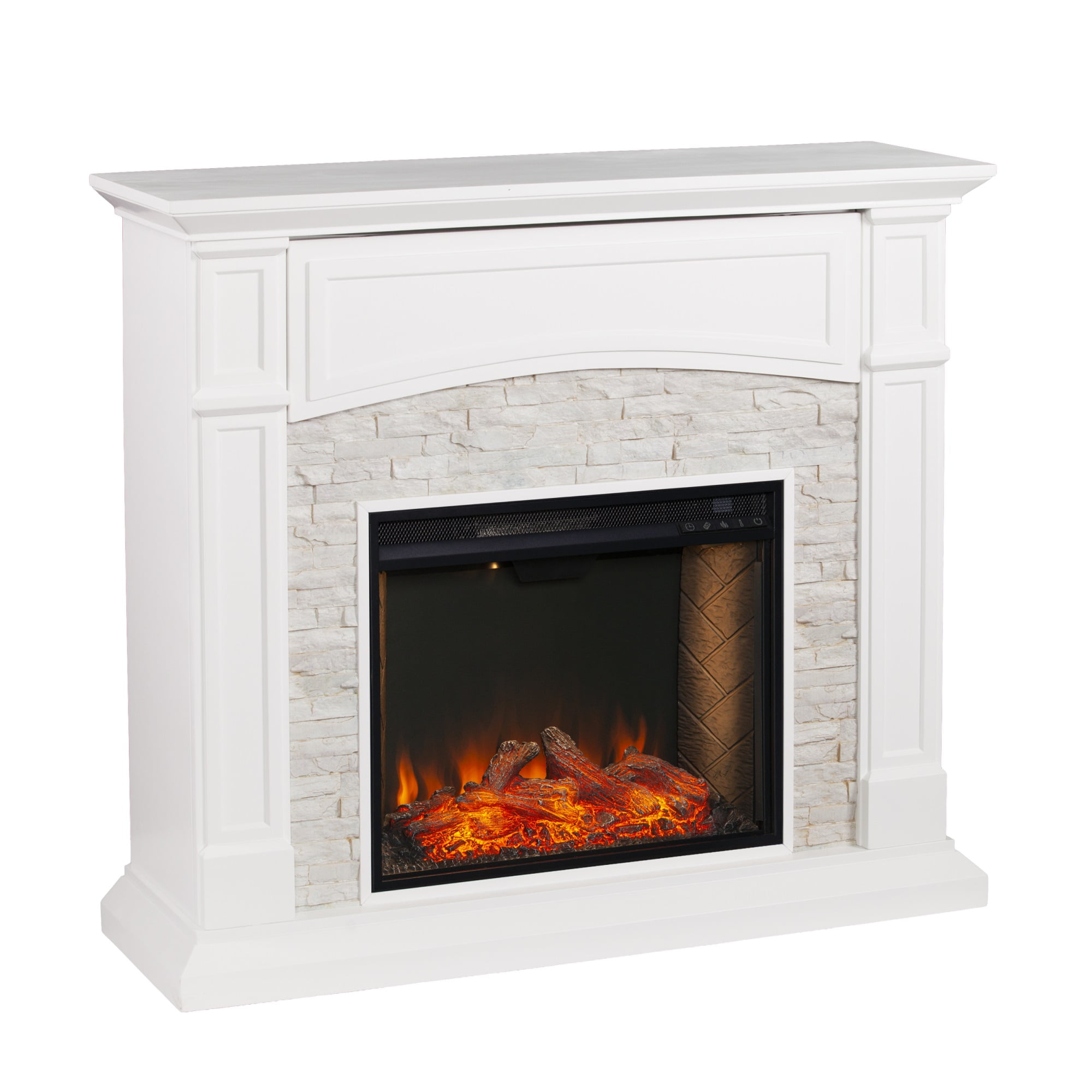 Seneca Smart Media Fireplace White