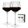 thumbnail image 1 of Viski Seneca Long Stem Wine Glasses for Red or White Wine, 15.5 oz Set of 2, 1 of 8