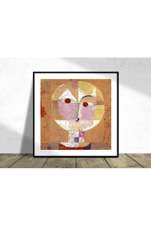 Senecio Baldgreis Paul Klee Square Reproduction 20th Century Expressionism Modern Art Unframed Paper Print