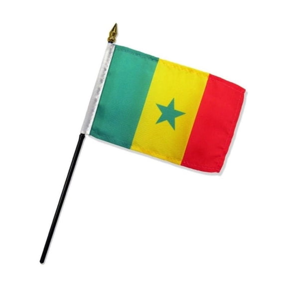 Senegal 4x6in Stick Flag