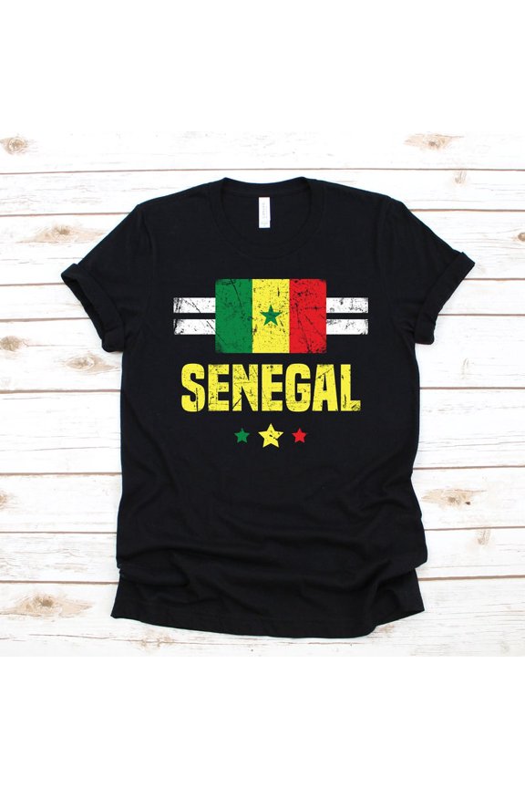 Senegal Flag Country Pride Heritage West Africa Graphic Novelty T Shirt,for unisex up to size 5XL