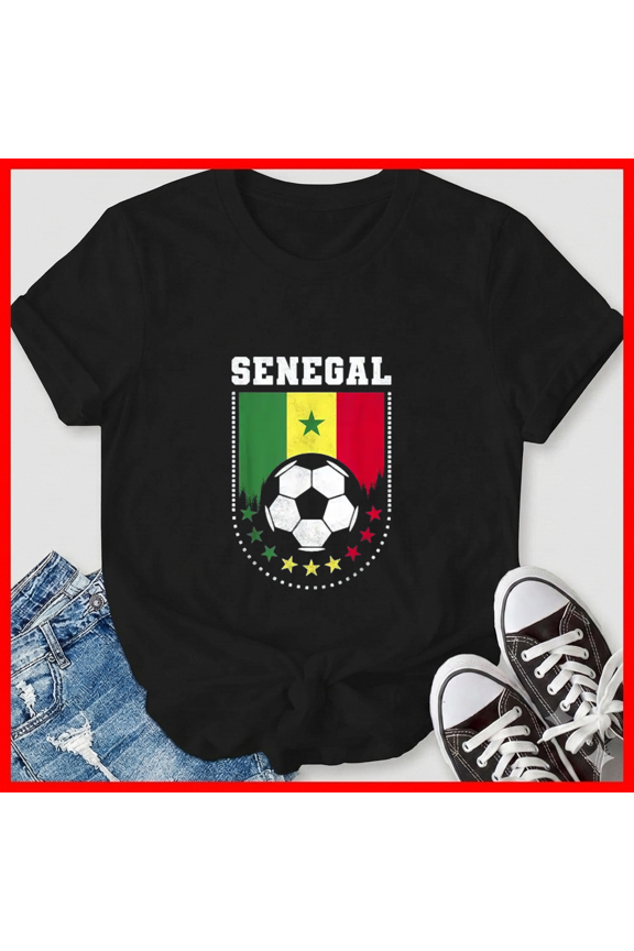 Senegal Football Fan Flag National Team Tournament Supporter Top Unisex T-Shirt, up to size 5XL
