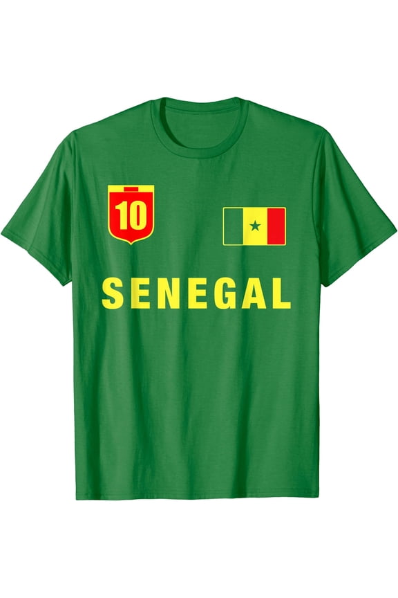 Senegal Soccer Team Jersey Green Senegal Apparel Design T-Shirt