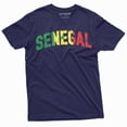 thumbnail image 1 of Senegal T-Shirt Republic Of Senegal Flag Text National Patriotic Senegalese T-Shirt (Small Navy Blue), 1 of 5