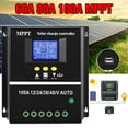 thumbnail image 1 of Seneo 60A MPPT Solar Charge Controller 12V/24V/36V/48V DC Automatically Identifying System Solar Panel Charge Regulator, 1 of 9