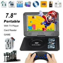Seneo 7.8" Portable DVD CD Multimedia Player USB and RCA Output TV Region Free Remote with Game Function