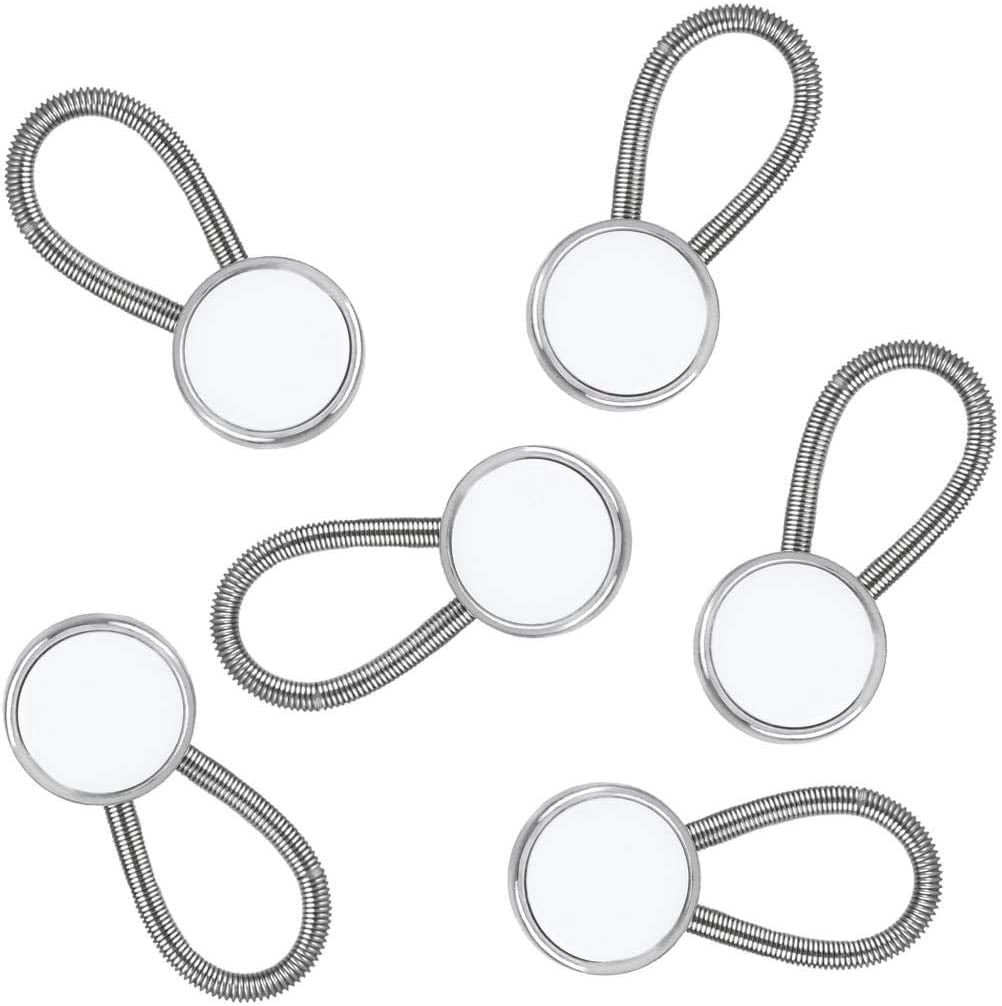 Senew White Metal Collar Extenders 6Pcs Stretch Neck Extender for 1/2