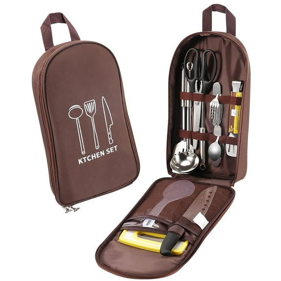 Senfafa Camping Cookware Storage Bag Kitchen Set Cooking Utensils Storge Portable Pouch for BBQ Camp Cookware