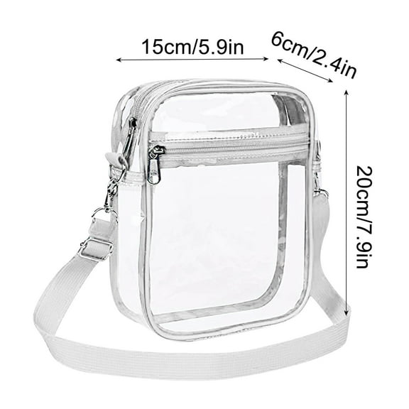 Senfafa Clear Sling Bag for Women & Men, Transparent Shoulder Crossbody Chest Casual Daypack for Concerts, Sports Events