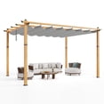 thumbnail image 1 of Senfot 10'x13' Aluminum Pergola with Retractable Canopy Outdoor Patio Sun Shade Cover for Deck Backyard Garden, 1 of 7