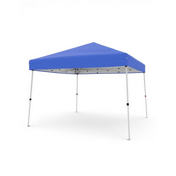 Senfot 10x10 FT Easy Setup Pop Up Canopy Tent Slant Leg Outdoor Gazebo Shelter with Carrying Bag 8x8 FT Cover Blue