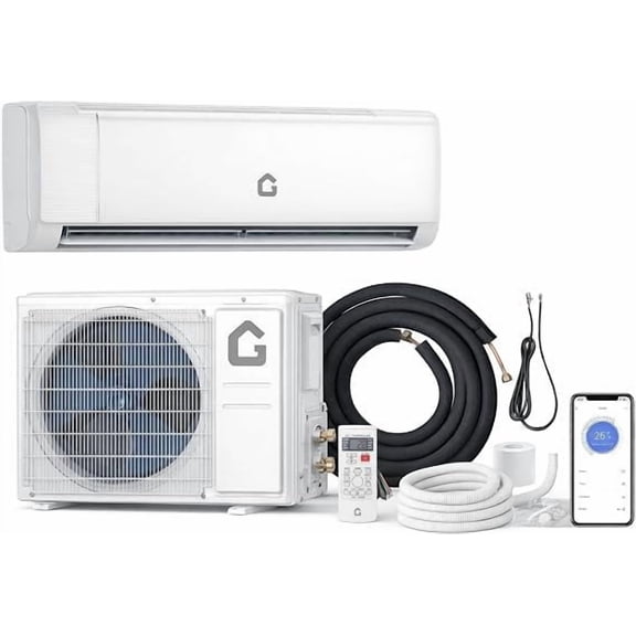 Senfot 12,000 BTU Ductless Mini Split AC & Heat Pump – 21 SEER2 Inverter, 115V, WiFi & Alexa, 7 Modes, R32, Covers Up to 750 Sq. Ft