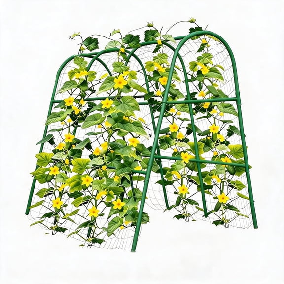 Senfot 120x120cm PE U Type Garden Plant Trellis for Outdoor Yard Climbing Vegetable Flower and Vine Growing Support Structure
