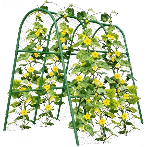 Senfot 120x160cm PE U Shaped Vegetable Trellis Frame Heavy Duty for Backyard Cucumber Bean Tomato Climbing Vine Support Rack