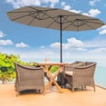 thumbnail image 1 of Senfot 15FT Large Rectangle Patio Umbrella with Base Double-Sided Oversized Outdoor Sun Shade for Garden Backyard Poolside, 1 of 6