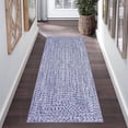 thumbnail image 1 of Senfot 2'x10' Runner Rug, Braided Print, Machine Washable, Non-Slip, Low Pile, Indoor Carpet for Kitchen, Entryway, Hallway, Bedroom, Living Room, Light Blue, 1 of 8