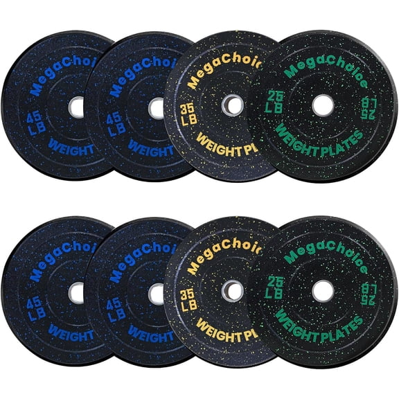 Senfot 300 LB Total Barbell Weight Plate Combo Set Includes 25LB 35LB 45LB Plates Home Gym Strength Training Disc Pack