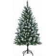 thumbnail image 1 of Senfot 4.5 FT Artificial Christmas Tree, Christmas Tree with Decoration, Metal Base Easy Assembly for Home, Office, Christmas Party, Christmas Holiday Decor, Green, 1 of 9