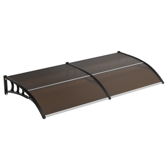 Senfot 40x80 Inch Exterior Window Awning Canopy UV Rain Snow Sunlight Protection Outdoor Cover Brown