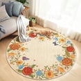 thumbnail image 1 of Senfot 4x4 Floral Boho Area Rugs Washable Ultra Soft Print Carpet Non-Slip Low Pile Stain Resistant for Living Room Bedroom Yellow, 1 of 8