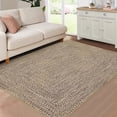 thumbnail image 1 of Senfot 5'x7' Area Rug, Braided Print, Machine Washable, Non-Slip, Low Pile, Solid Farmhouse Carpet for Bedroom, Living Room, Dining Room, Office, Yellow, 1 of 10