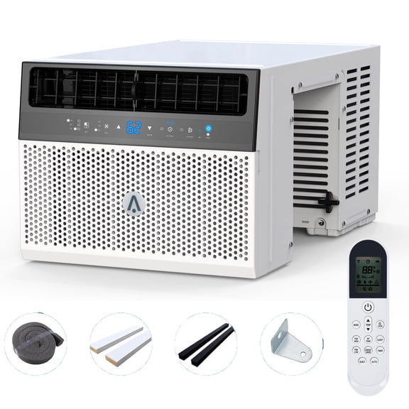 Senfot 6000 BTU Portable U-Shaped Window Air Conditioner Cools Up to 269 Sq Ft Remote WiFi Control 6 Modes Ultra Quiet White Compact AC