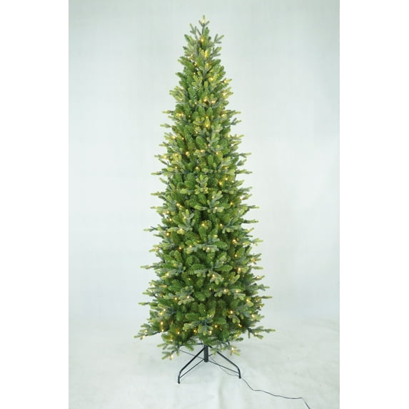 Senfot 6FT Pre-Lit Christmas Tree with 400 LED Lights, PE & PVC Hinged Xmas Tree with Metal Stand, Easy Assembly, Holiday Decoration for Home, Office & Porch