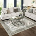 thumbnail image 1 of Senfot 6x9 Area Rugs,Washable Area Rugs with Non-Slip Backing, Low-Pile Vintage Large Rug for Bedroom,Living Room,Dining Room Brown, 1 of 8