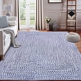 thumbnail image 1 of Senfot 8'x10' Braided Print Area Rug, Machine Washable Non-Slip Low Pile Farmhouse Solid Carpet for Bedroom, Living Room, Dining Room, Light Blue, 1 of 9