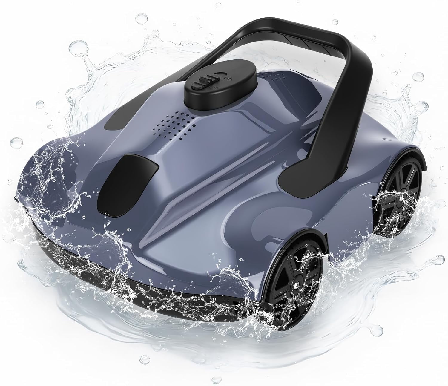 Senfot Automatic Pool Cleaning Robot, Cordless Robotic Pool Vacuum Cleaner for Inground Above Ground Pool Spa Gray