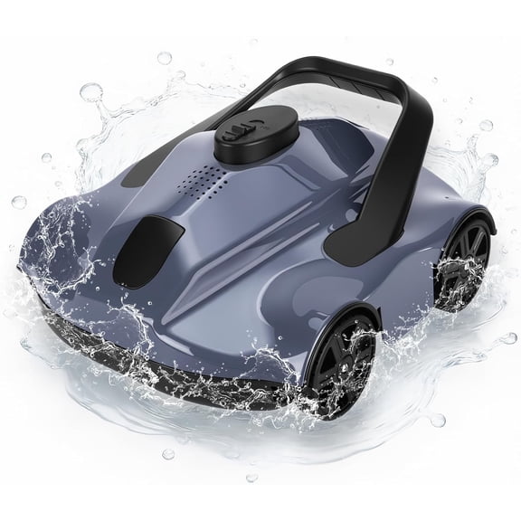 Senfot Automatic Pool Cleaning Robot, Cordless Robotic Pool Vacuum Cleaner for Inground Above Ground Pool Spa Gray
