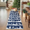 thumbnail image 1 of Senfot Blue 2x6 Area Rugs for Living Room, Indoor Non Slip Carpet, Washable Rug for Home Decor, Soft Low Pile Christmas Rug with Xmas Tree Reindeer Snowflake for Bedroom, Dining Room, 1 of 7
