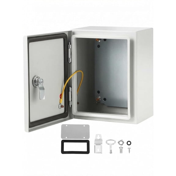 Senfot Cold Rolled Steel Electrical Distribution Box, Cable Management Enclosure for Home Industrial Wire Control 16x12x8in