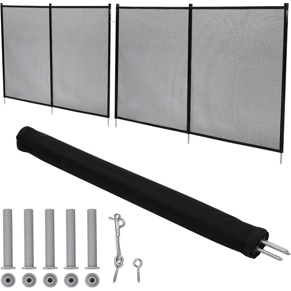 Senfot Composite Fiber Pool Safety Fence, Removable Pool Barrier for Inground Above Ground Pool Backyard Safety 4x12ft