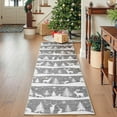 thumbnail image 1 of Senfot Gray 2x6 Area Rugs for Living Room, Indoor Non Slip Carpet, Washable Rug for Home Decor, Soft Low Pile Christmas Rug with Xmas Tree Reindeer Snowflake for Bedroom, Dining Room, 1 of 7