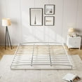 thumbnail image 1 of Senfot King Size Low Bed Frame - 6 Inch Heavy Duty Metal Platform, Mattress Foundation, Noise-Free, No Box Spring Needed, Easy Assembly,Non-Slip,White, 1 of 6