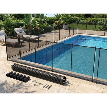 Senfot Mesh Pool Fence, Removable Safety Pool Barrier for Inground Above Ground Pool Backyard Garden 4x12ft
