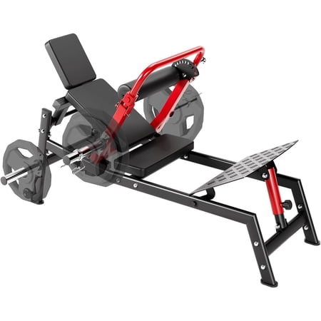 Senfot Multi Box Carbon Steel Leather Hip Thrust Machine Heavy Duty Glute Muscle Training Fitness Equipment for Home Gym Black Red