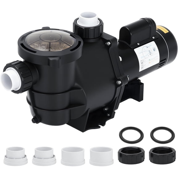 Senfot Plastic Pool Pump, Dual Voltage 115/230V 60Hz ETL DOE Certified, Pool Water Circulation Pump for Spa Pool 2.0HP