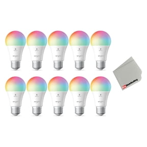 Sengled Smart Color Changing Bluetooth Mesh Dimmable LED Bulb A19 E26 w/ Microfiber Cleaning Cloth - 10-Pack