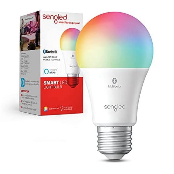 Sengled Smart Light Bulbs, Color Changing Alexa/Bluetooth Mesh, Dimmable LED Bulb A19 E26 Multicolor, High CRI, High Brightness, 8.7W 800LM, 1Pack