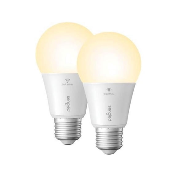 Sengled USA W11-N11W-2P Smart Wi-Fi LED Soft White A19 Bulb, Pack of 2