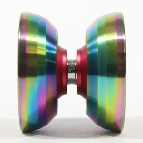Sengoku Bishamonten Yo-Yo - Bi-Metal YoYo - 7075 Aluminum and Stainless Steel (Pink with Rainbow Rims)