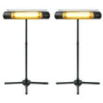 thumbnail image 1 of Sengoku HeatMate Weatherproof Outdoor Heater with Remote, Black (2 Pack), 1 of 10