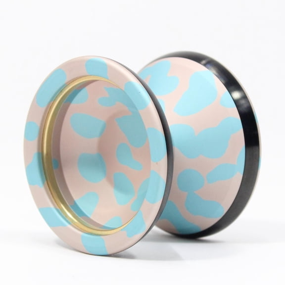 Sengoku Hideyoshi Yo-Yo - Tri-Metal YoYo (Pink Blue Splash w/Black SS and Brass)