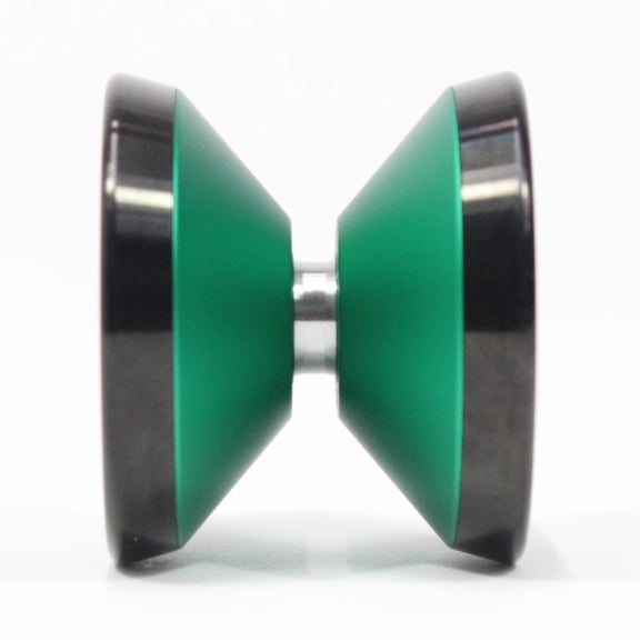 Sengoku NobuMecha Yo-Yo -Bi-Metal YoYo 7068 Aluminum with Stainless Steel Rims (Green Black Rims)