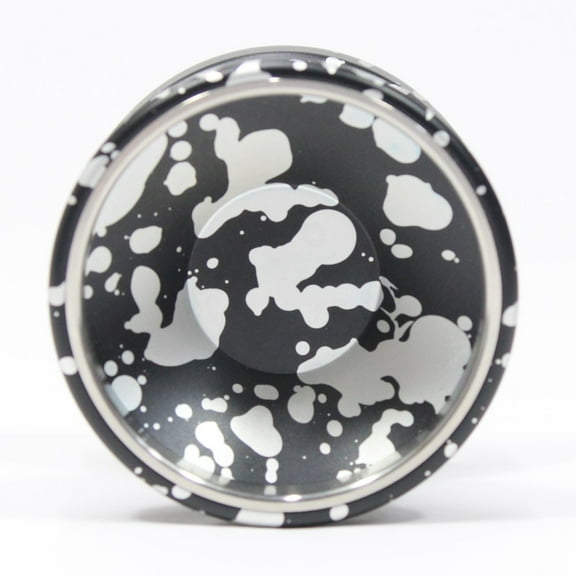 Sengoku Shingen Yo-Yo - Bi-Metal YoYo - 7175 Aluminum with Stainless Steel Rings (Black Silver Splash)