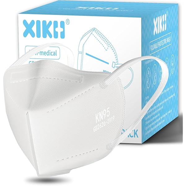 Sengtor KN95 Face Masks 50 Pack 5-Ply Breathable Protection & Extra Wide Elastic Ear Loops Design, 95% Filtration Efficient Disposable KN95 Masks,White