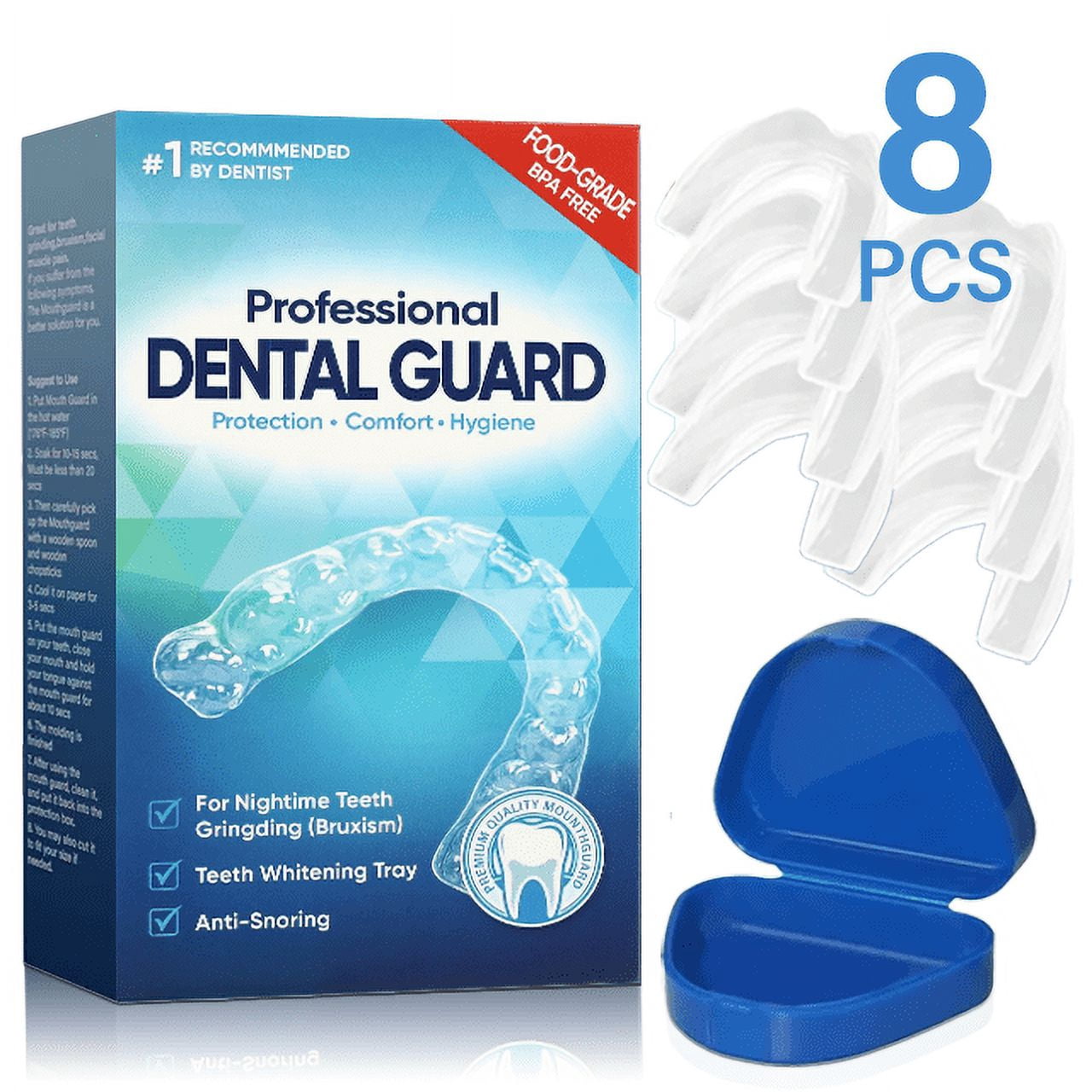 Senhorita 8PCS Mouth Guard, Dental Night Guard for Teeth Grinding