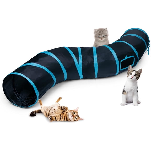 Senhu Cat Tunnel Tube S-2-Way Tunnels for Indoor Cats, Rabbit Tunnel, Collapsible Kitten Tunnel Toys for Large Cats, Animal Pet Kitty Tunnel Toys